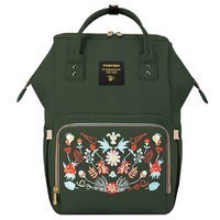 Рюкзак для мамы Sunveno Diaper Bag Dark Green Embroidery NB22179.DGE