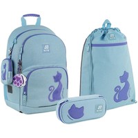 Фото Школьный набор Kite Education Catsline Рюкзак + Пенал + Сумка для обуви SET_K25-585M-1
