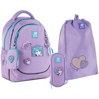 Фото Школьный набор Kite Kawaii Love Рюкзак + Пенал + Сумка для обуви SET_K25-700M-6