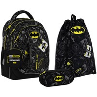 Фото Школьный набор Kite DC Batman Рюкзак + Пенал + Сумка для обуви SET_DC25-700M